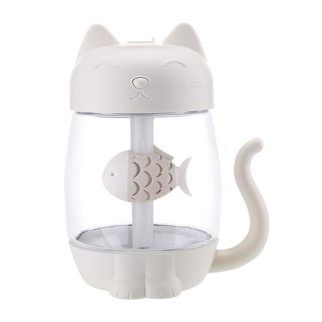 3 En 1 Ventilateur Et Diffuseur De Lampe Aromatique À Led Chat Mignon