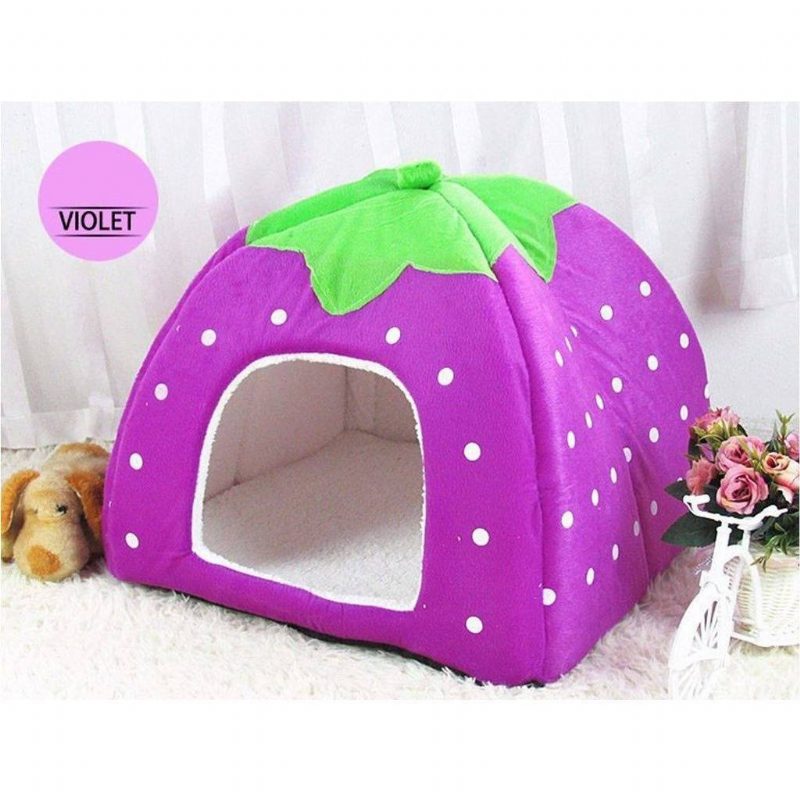 Adorable Lit De Maison Pour Chat Fraise