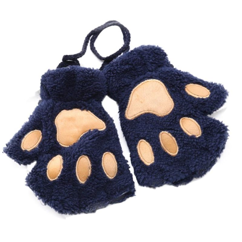 Adorables Mitaines En Peluche Avec Griffes De Chat