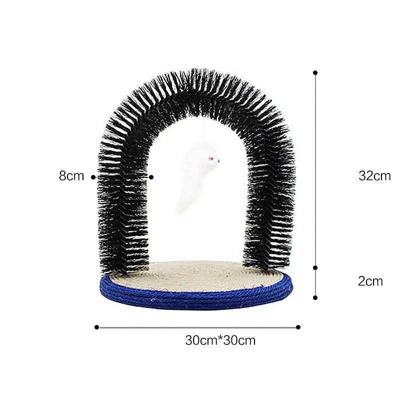 Arch Cat Massage Pet Auto Brooming Avec Sisal Round Base Scratcher Cat Toy