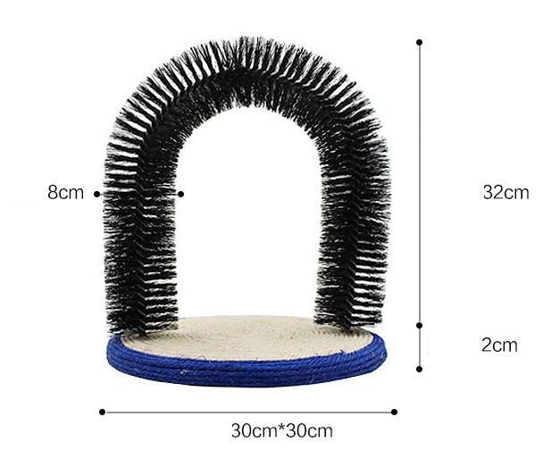 Arch Cat Massage Pet Auto Brooming Avec Sisal Round Base Scratcher Cat Toy