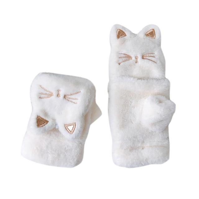 Beaux Gants En Peluche Chat