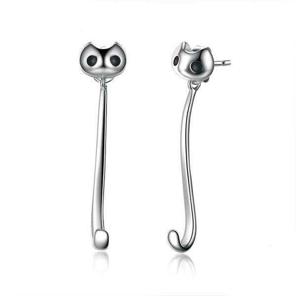 Bijoux Boucles D'oreilles Longues En Argent Sterling 925