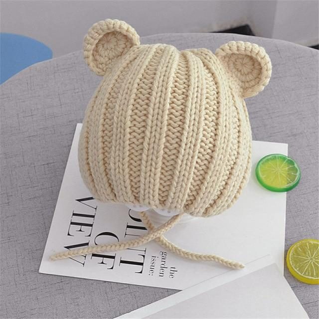 Bonnet Tricoté Pour Enfants Oreilles De Chat