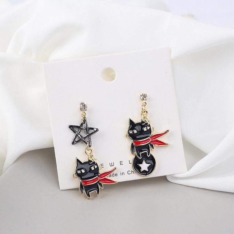 Boucles D'oreilles Drôles De Chat Ninja