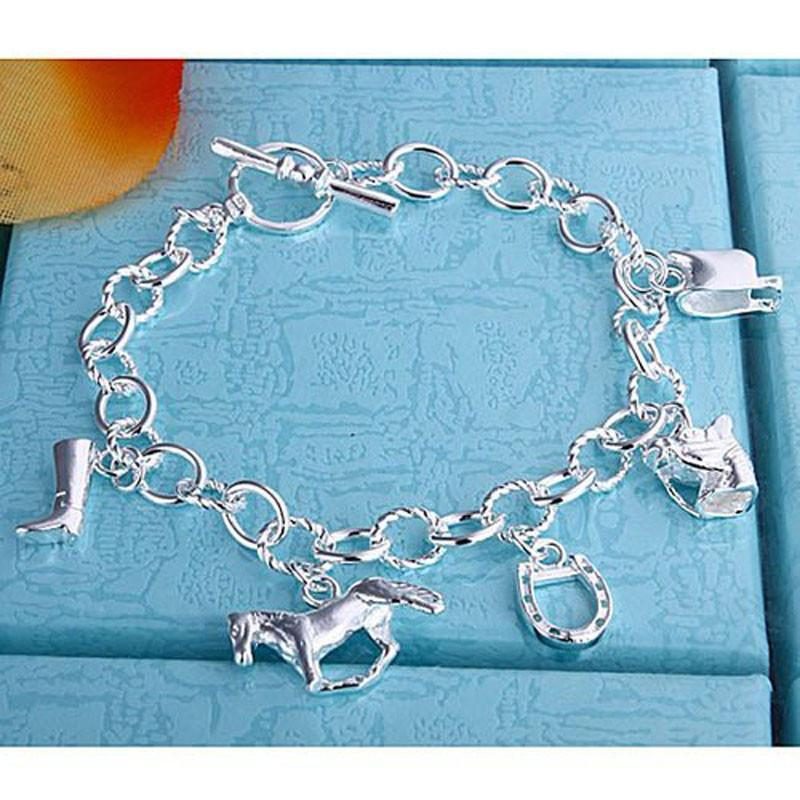 Bracelet Sabot De Cheval Bracelet Plaqué Argent