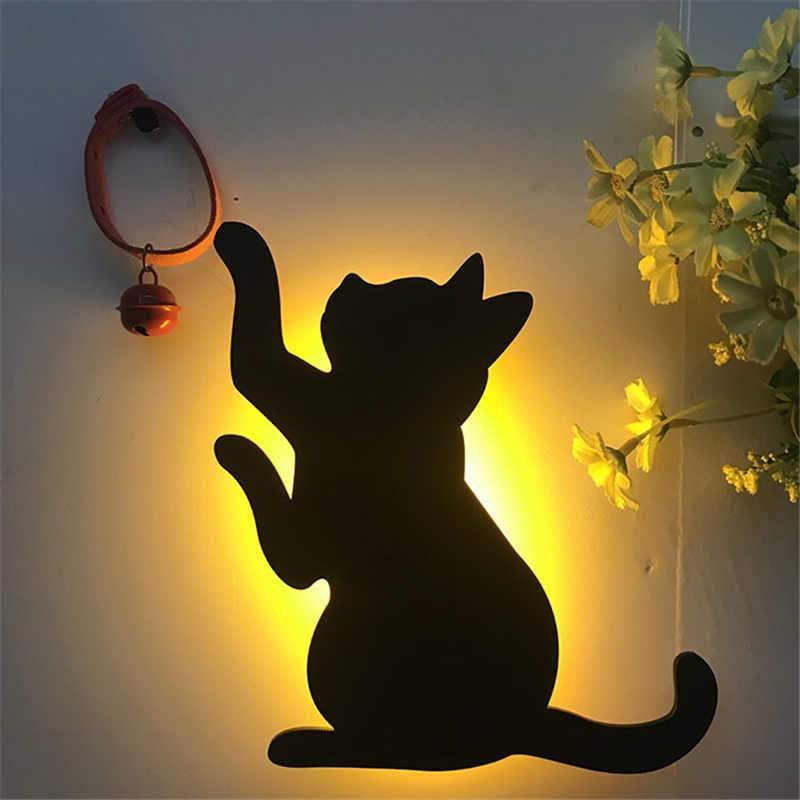 Capteur Et Capteur De Voix Led Lampe Chat Mignon