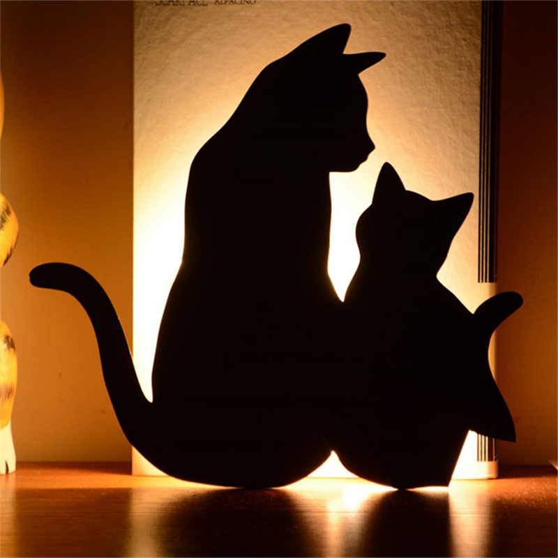 Capteur Et Capteur De Voix Led Lampe Chat Mignon