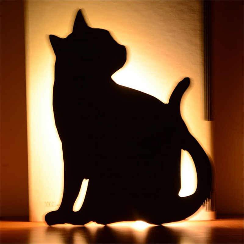 Capteur Et Capteur De Voix Led Lampe Chat Mignon