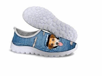 Chaussures De Maille D'air D'impression De Chien De Style Mignon