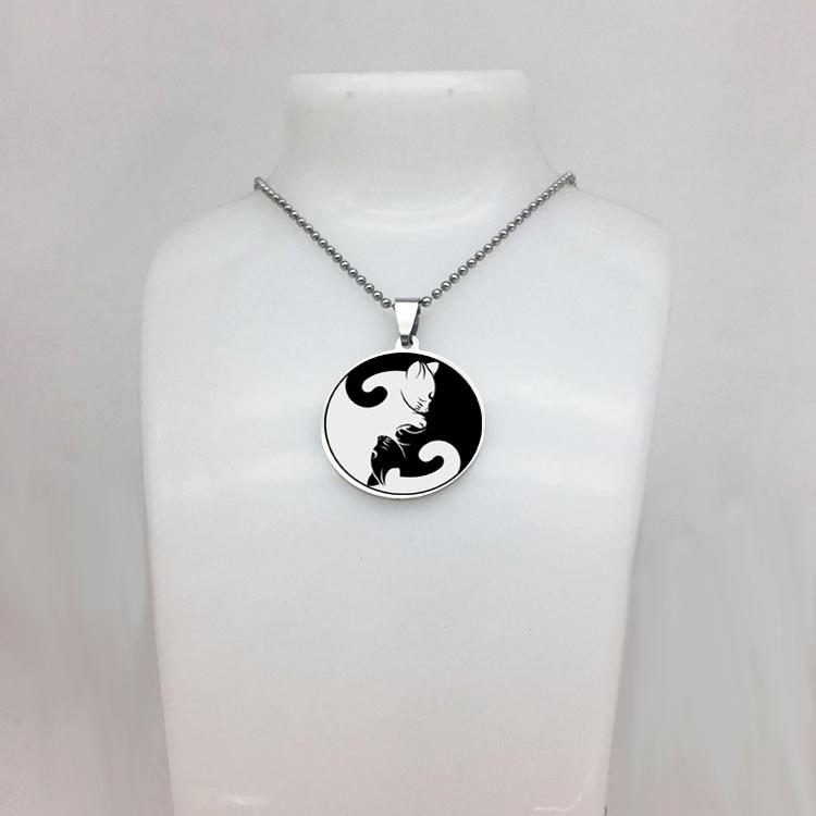 Collier Chat Yin Yang