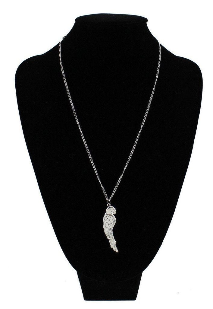 Collier Pendentif Perroquet En Argent Vintage