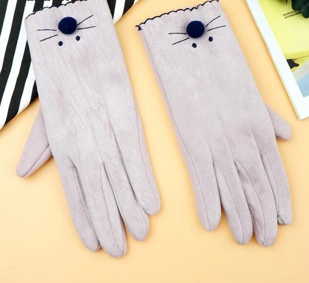 Gants Chauds Design Élégant De Chat