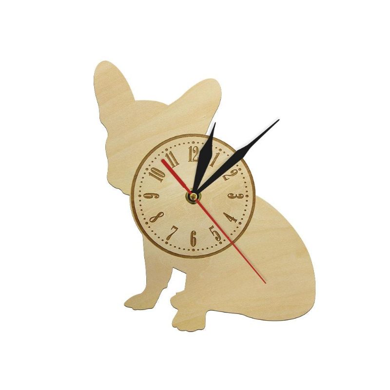 Horloge Murale 3d Bouledogue Français