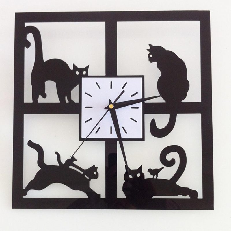 Horloge Murale Chat