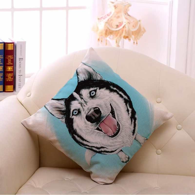 Housse De Coussin De Chien Mignon Coloré Créatif