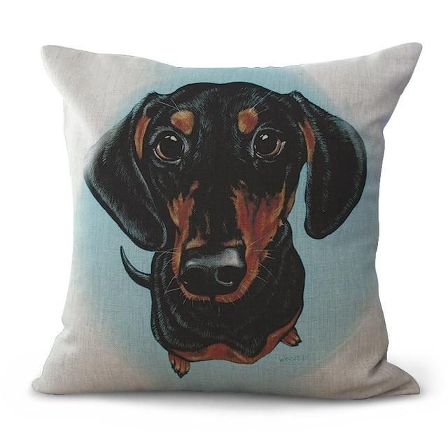 Housse De Coussin De Chien Mignon Coloré Créatif