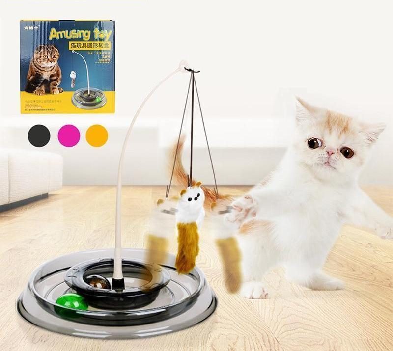 Jouet Interactif Pour Chat En Forme De Souris Avec Plateau Tournant