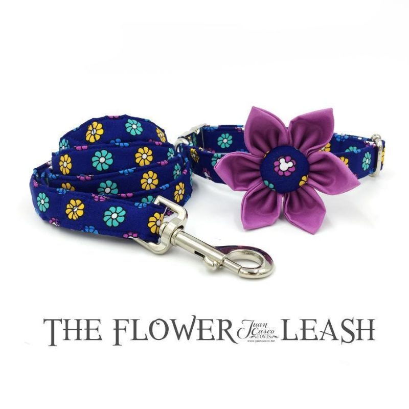 Le Collier Et La Laisse Pour Animaux De Compagnie De Mode Flower Power