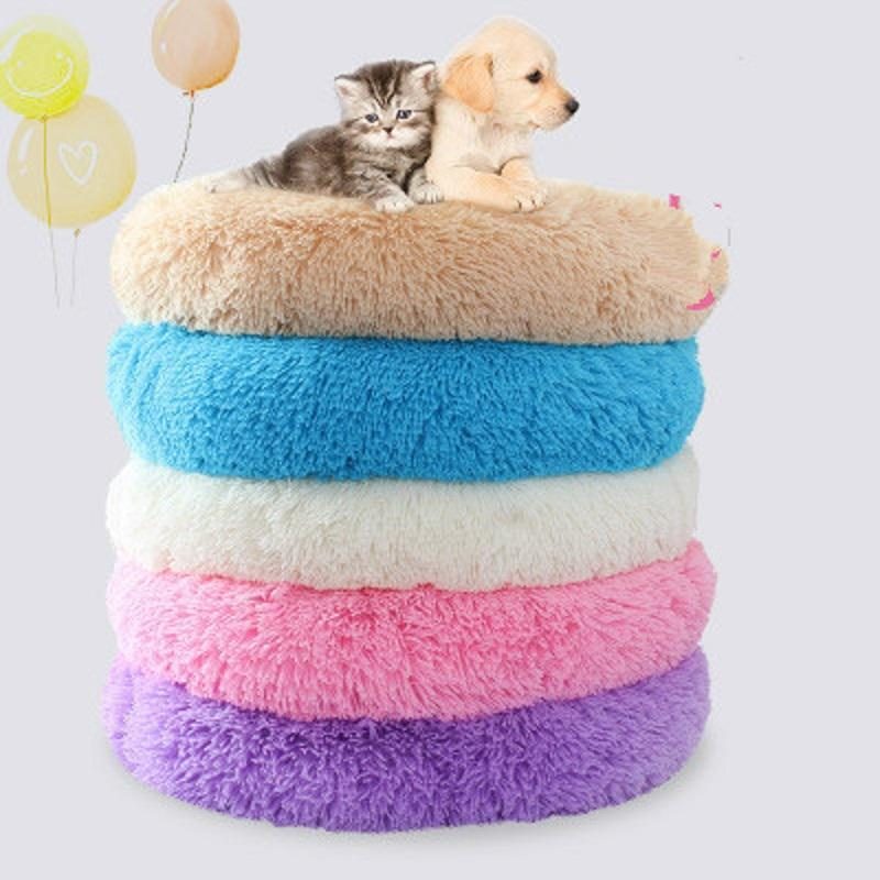 Lit Apaisant Rond Moelleux Pour Animaux De Compagnie