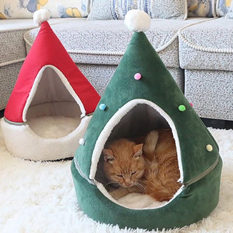 Maison Pour Animaux De Compagnie En Forme D'arbre De Noël