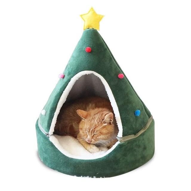 Maison Pour Animaux De Compagnie En Forme D'arbre De Noël