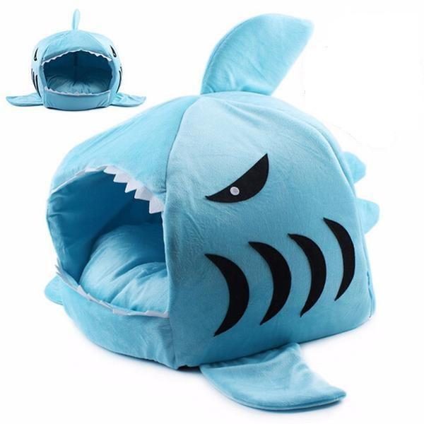 Maison Pour Chat Requin Avec Coussin De Lit Amovible