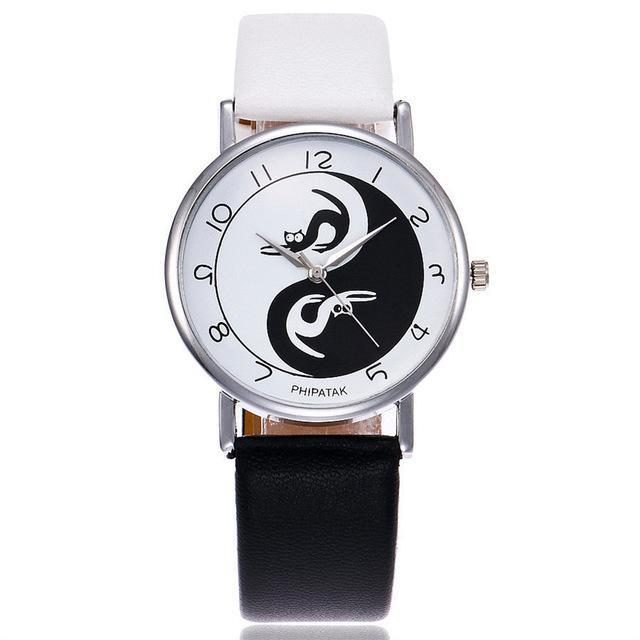 Montre-bracelet Design Chat Yin Yang