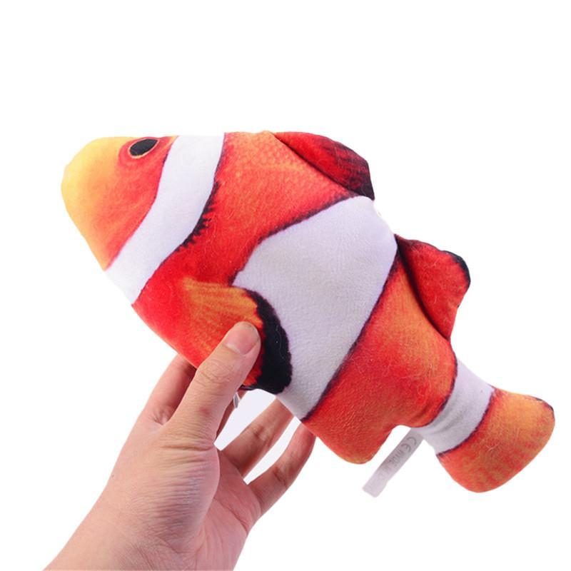 Oreiller De Chat En Forme De Poisson Clown Jouet De Poche Cataire