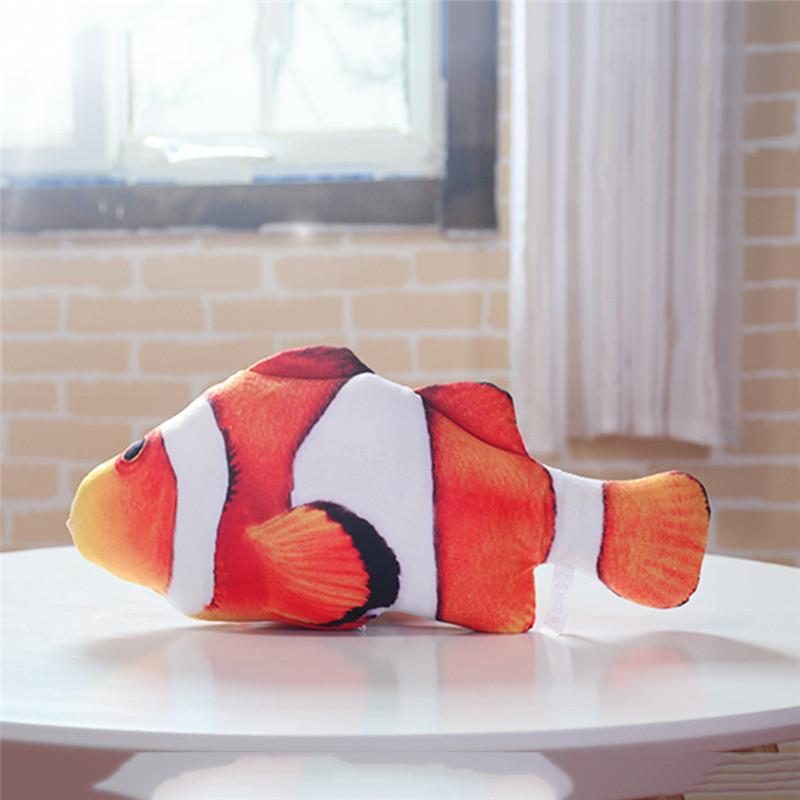 Oreiller De Chat En Forme De Poisson Clown Jouet De Poche Cataire