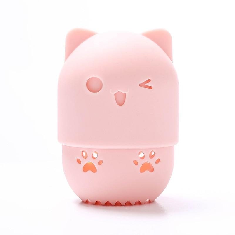 Porte-éponge De Maquillage En Silicone Mignon Minou