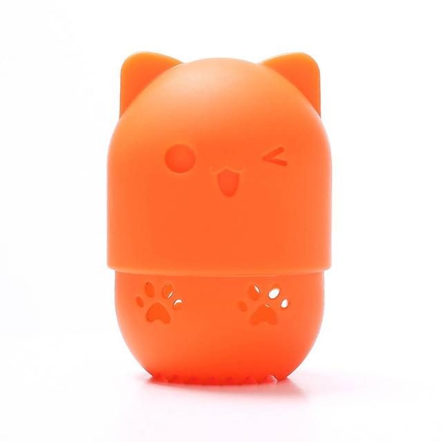 Porte-éponge De Maquillage En Silicone Mignon Minou