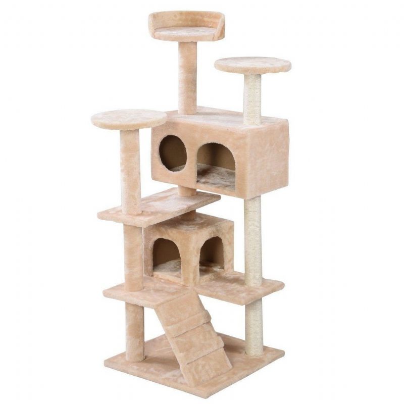 Poteau À Gratter De Meubles De Condo De Tour D'arbre À Chat Beige