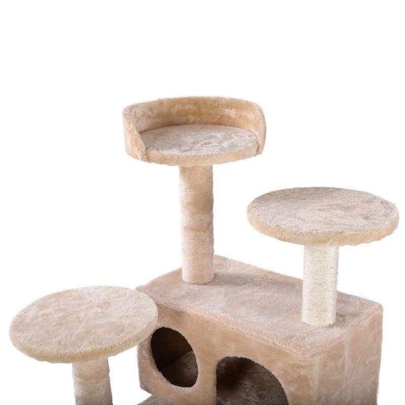 Poteau À Gratter De Meubles De Condo De Tour D'arbre À Chat Beige