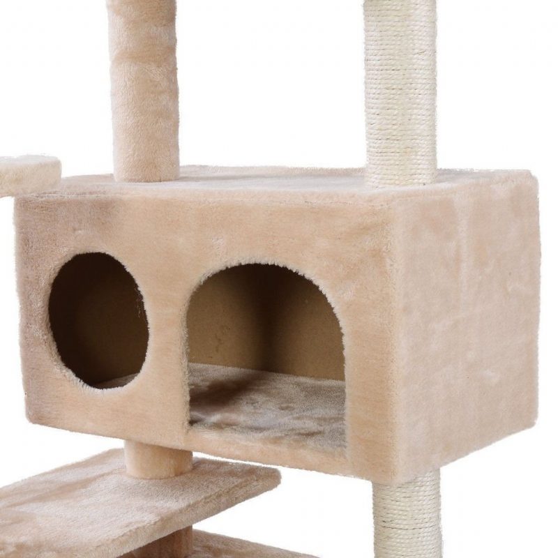 Poteau À Gratter De Meubles De Condo De Tour D'arbre À Chat Beige