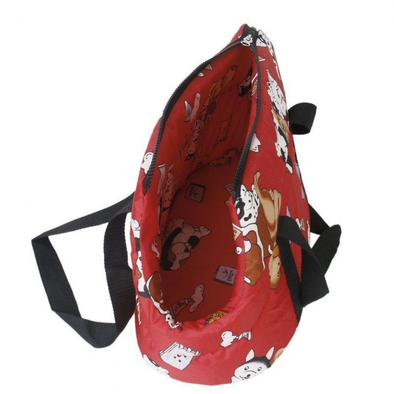 Sac À Bandoulière De Voyage Doux Rouge Chaud Pour Chien Et Chat