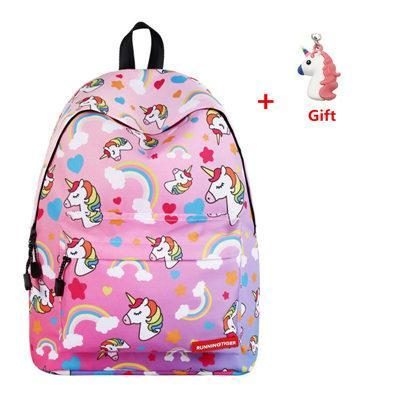 Sac À Dos Design Licorne Violet Avec Cadeau Gratuit