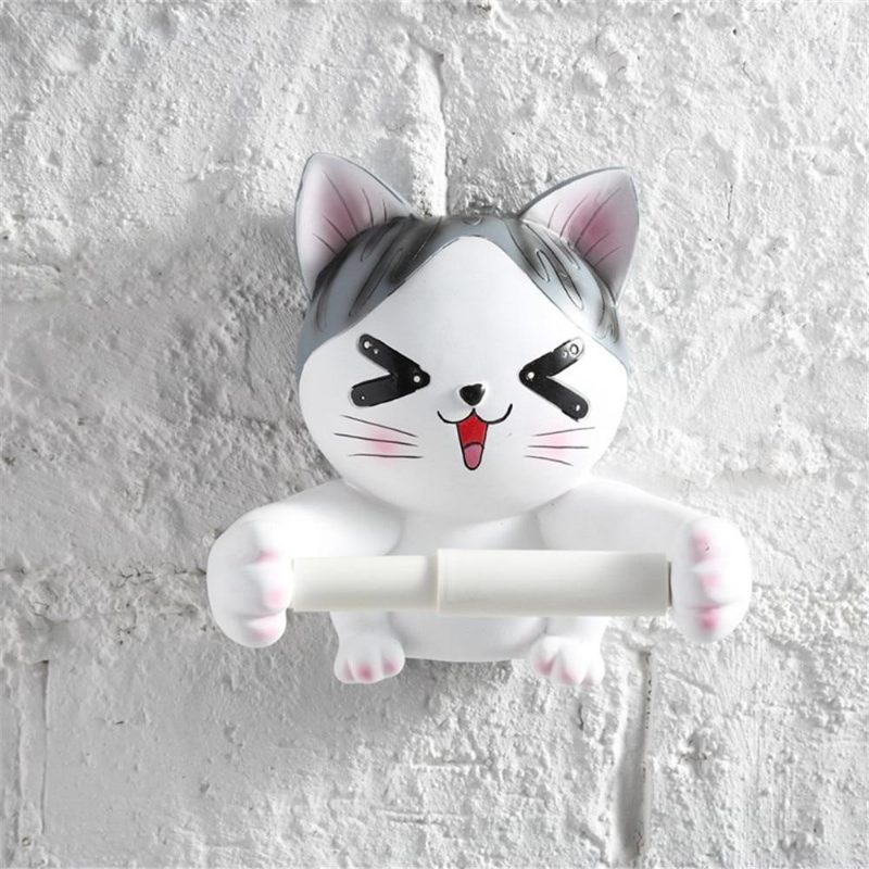 Support De Papier Toilette Dessin Animé Créatif Chat 3d